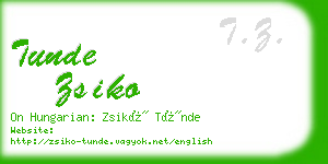 tunde zsiko business card